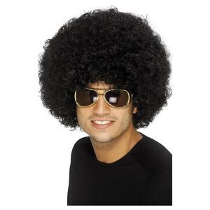 Smiffys Unisex Adult 70s Funky Afro Wig / Black